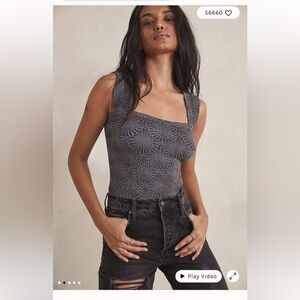 FREE PEOPLE Intimately Grey Love Letter Cami Size Medium